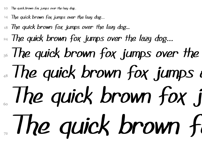 SF Foxboro Script font waterfall
